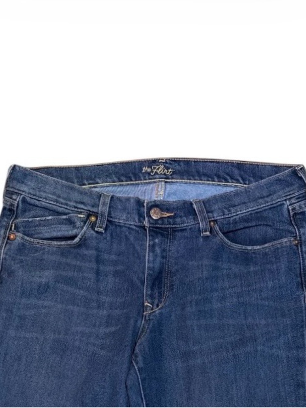 Old Navy The Flirt Bootcut Jeans Size 12 Long Medium Wash Stretch 33 Inseam - Picture 2 of 8